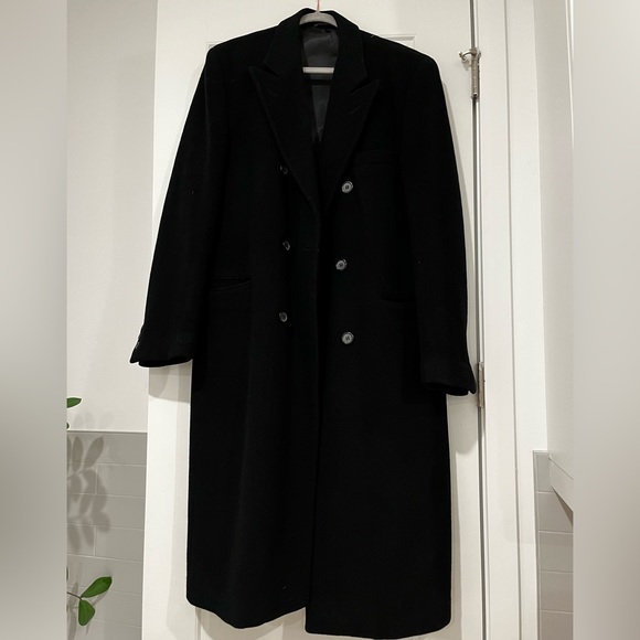 Wool Cashmere Coat in Black by J.G. Hook - Picture 5 of 12